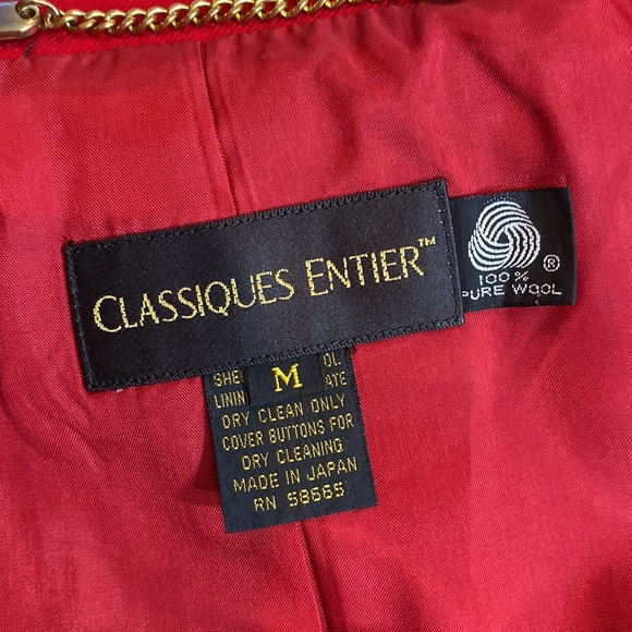 Classiques Entier wool red jacket size M B1D - Picture 13 of 14